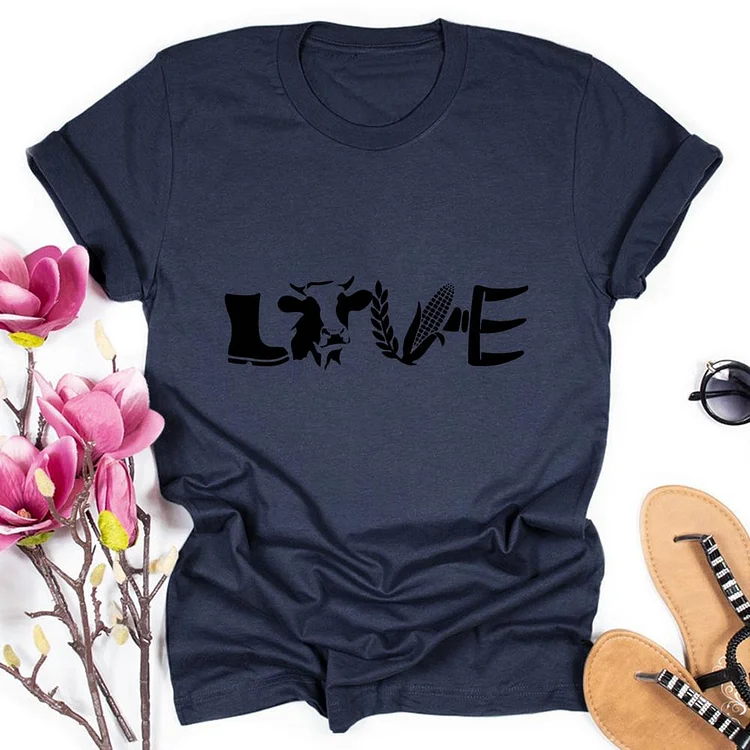 Cow Lover Round Neck T-shirt