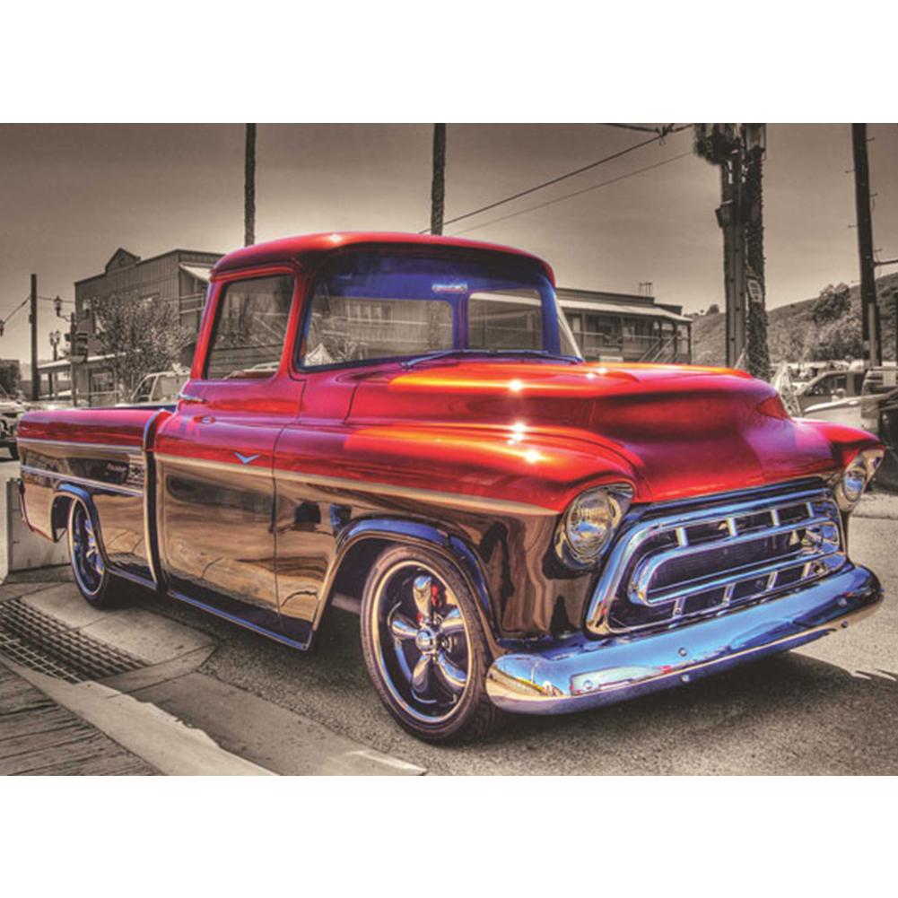 

40*30CM - Car Scenery - Square Drill Diamond Painting, 501 Original