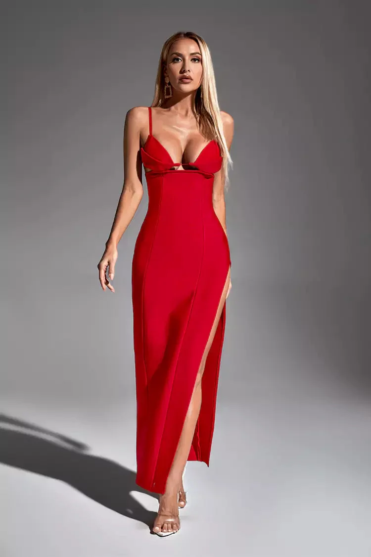 Dakota Red Bandage Maxi Dress