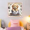 Golden Retriever In Coffee Cup-11CT Stamped Cross Stitch 40*40cm/15.75*15.75in