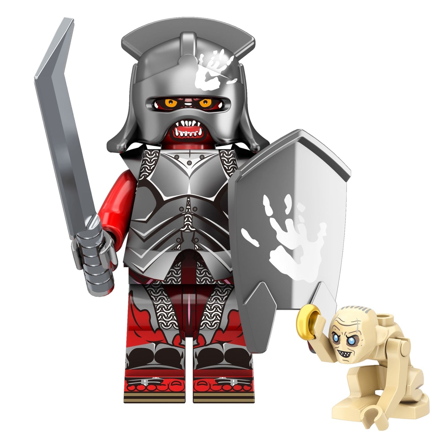 Uruk-Hai Orc Custom Lord of the Rings Minifigure Minifigure Bricks monstertoys