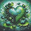 Diamond Painting -DIY Round Drill Love Frog(40x40cm)