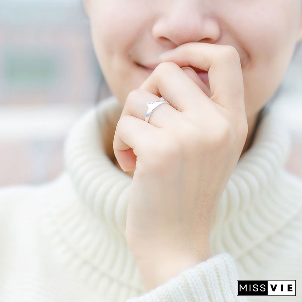 Cat Ear 925 Sterling Silver Ring