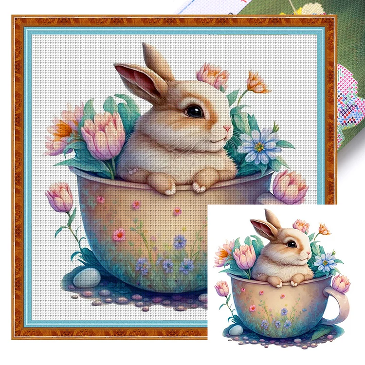 『HuaCan』Animals - 18CT Stamped Cross Stitch(25*25cm)