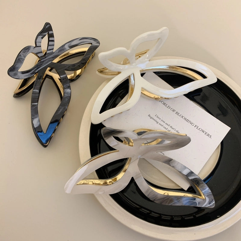 Women’s Minimalist Bow Knot Acetic Acid Sheets Hair Claws