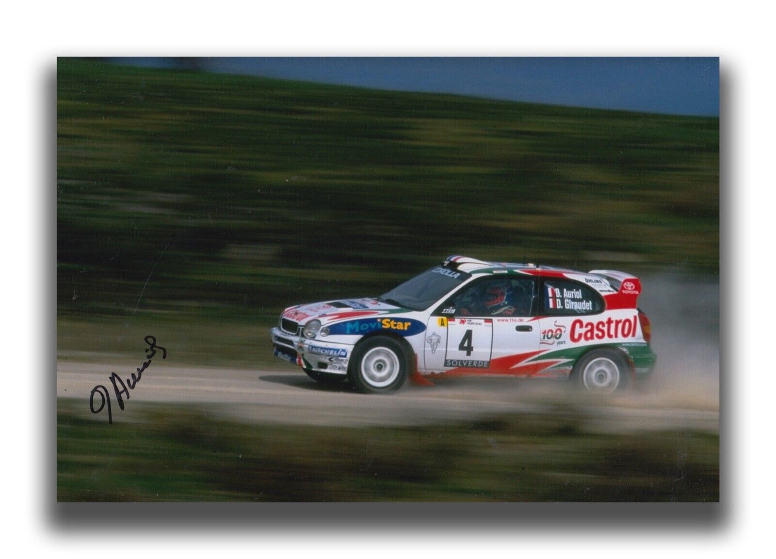 DIDIER AURIOL HAND SIGNED 12X8 Photo Poster painting - RALLY AUTOGRAPH - TOYOTA 5.