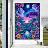 For&ecirc;t de nuit-peinture au diamant rond-50 * 70cm-grande taille