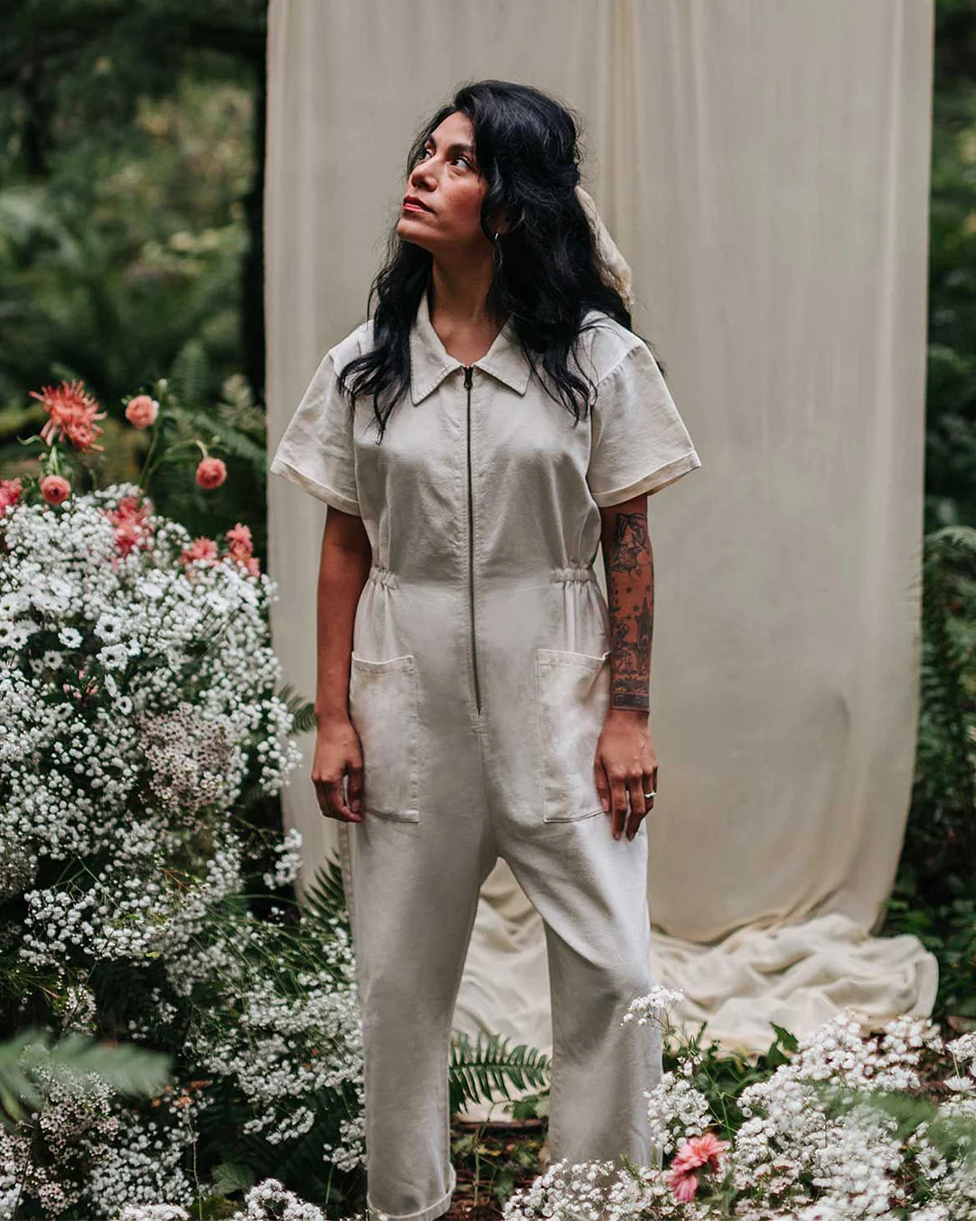 Cropped Utility Jumpsuit( Free Shipping)