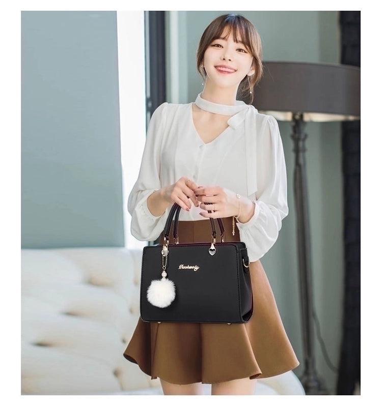 Women’s Large All Seasons Pu Leather Letter Solid Color Elegant Classic Style Square Zipper Square Bag
