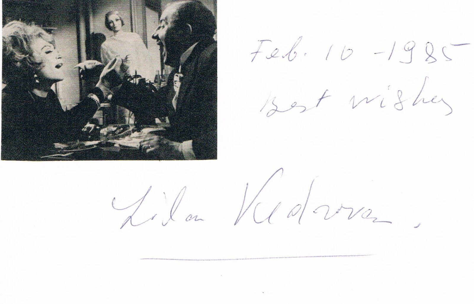 Lila Kedrova 1918-2000 OSCAR signed card 4x6