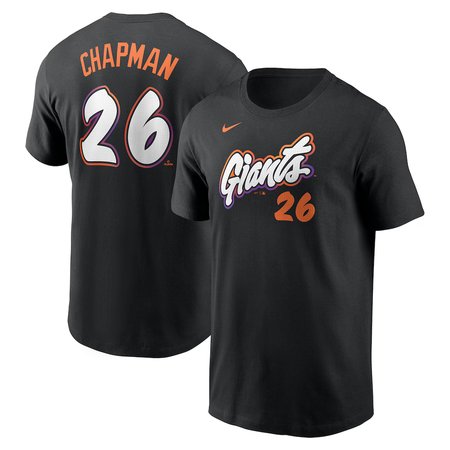 Men's San Francisco Giants Matt Chapman  Anthracite 2025 City Connect Fuse Name & Number T-Shirt