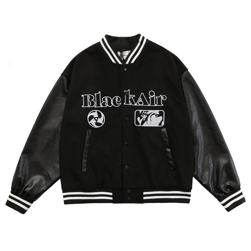 goth varsity jacket
