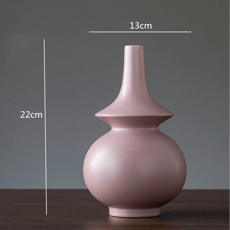 Nordic ceramics geometric Irregular vase Modern ceramic flower vase Home living room flower accessories Creative Decoration