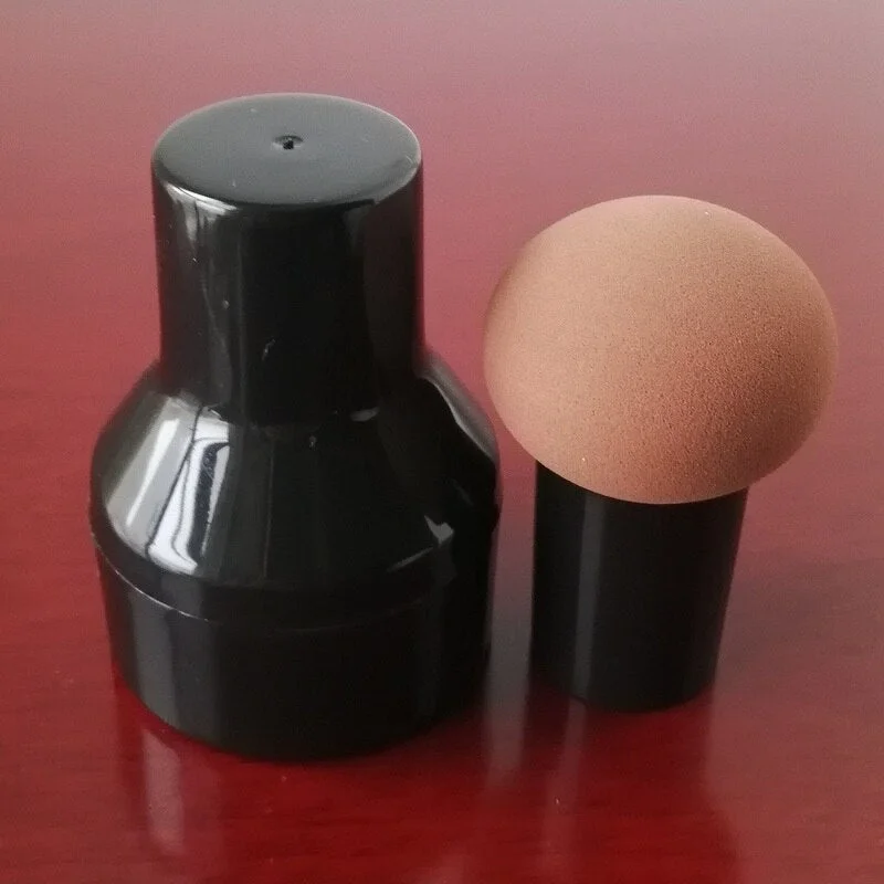 Non-latex Makeup Sponge Mushroom Head Powder Liquid Foundation Puff Dry & Wet Multi- function Cosmetic Tool Tamp Storage Box