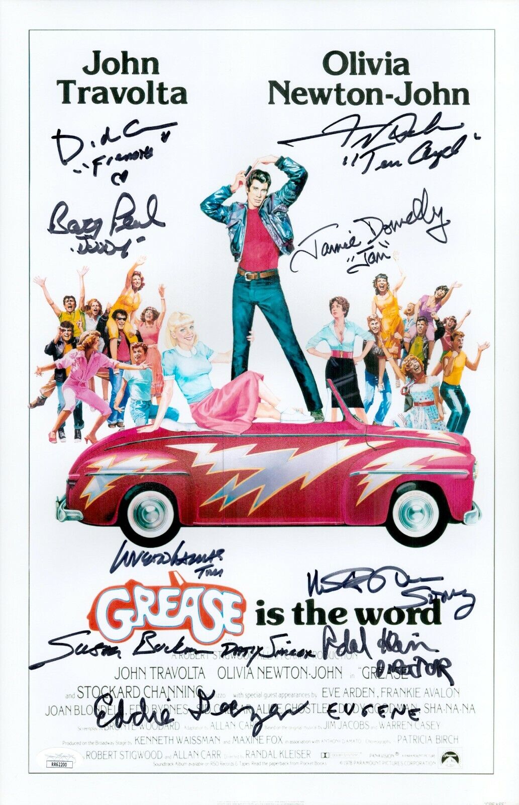 FRANKIE AVALON BARRY PEARL +7 Signed GREASE 11x17 Photo Poster painting Autograph JSA COA Cert