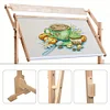 (US Local)Wooden Cross Stitch Frame Height Adjustable Embroidery Floor Stand Rack (S)