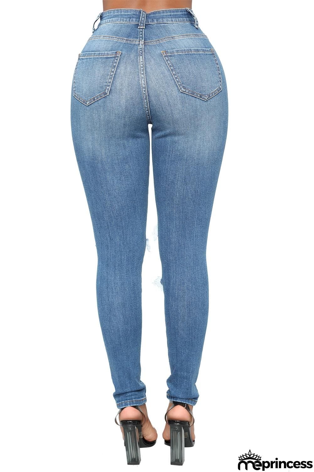 Dark Denim Distressed Skinny Jeans