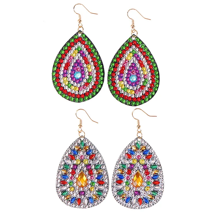 DIY Diamond Painting Mandala Patterns Stud Earrings for Women (RZ002)