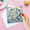 (US Only)6PCS Flowers DIY Diamond Art Greeting Cards Congratulations Cards & Gifts