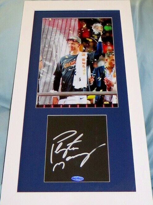 Peyton Manning signed autograph mat framed Broncos Super Bowl 50 8x10 Photo Poster painting UDA