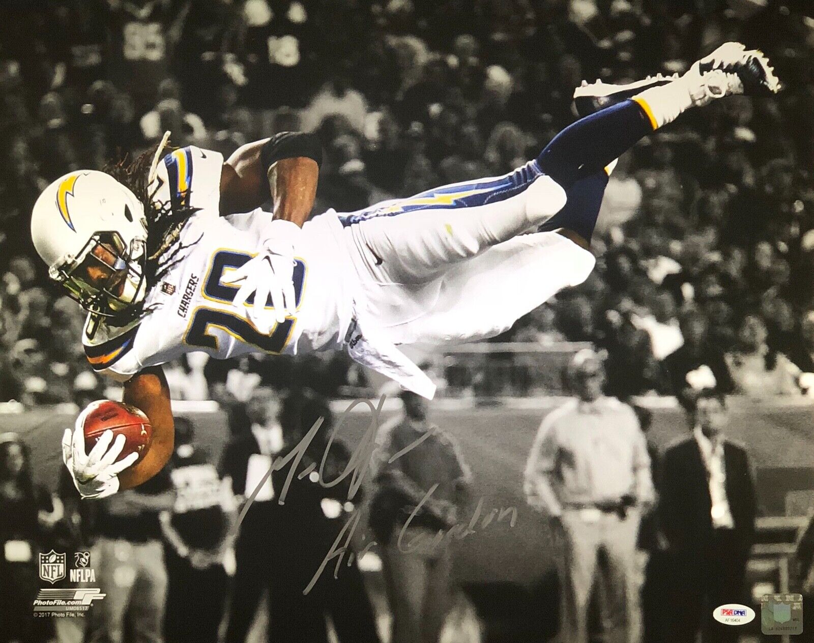 Melvin Gordon autographed signed inscribed 16x20 Los Angeles Chargers PSA