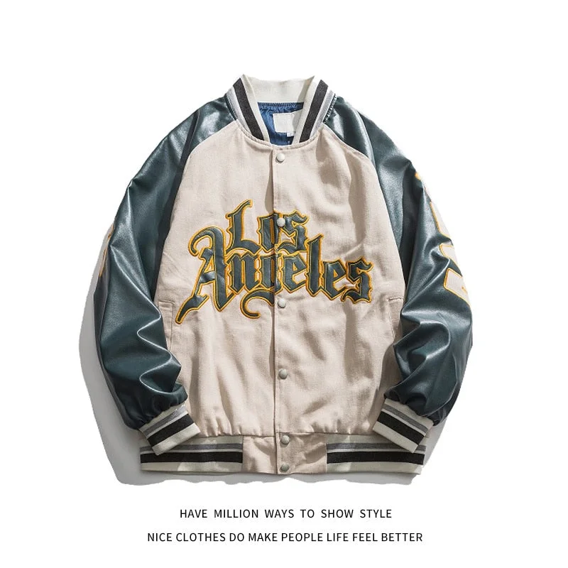 Harajuku Embroidery Baseball Jacket 2021 Spring&Autumn Women's Coat Men's Couple Bomber Unisex Boyfriend Style Hiphop Streetwear