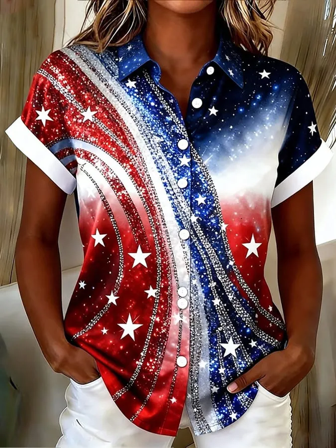 Women'S American 250th Anniversary Short-Sleeve Shirt