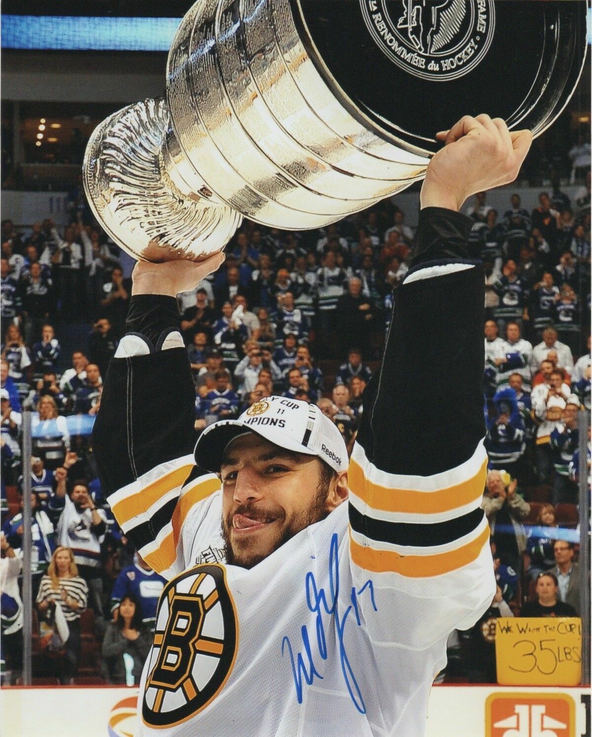 Milan Lucic Autographed Signed 8x10 Photo Poster painting ( Bruins HOF ) REPRINT