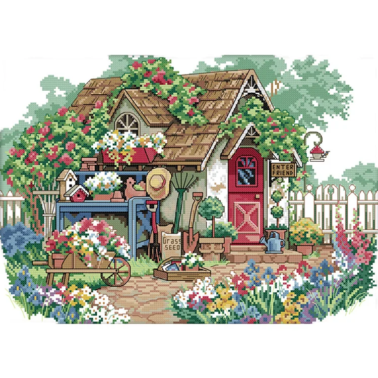 Landscape 11CT Printed Cross Stitch Kits (56*42CM) fgoby