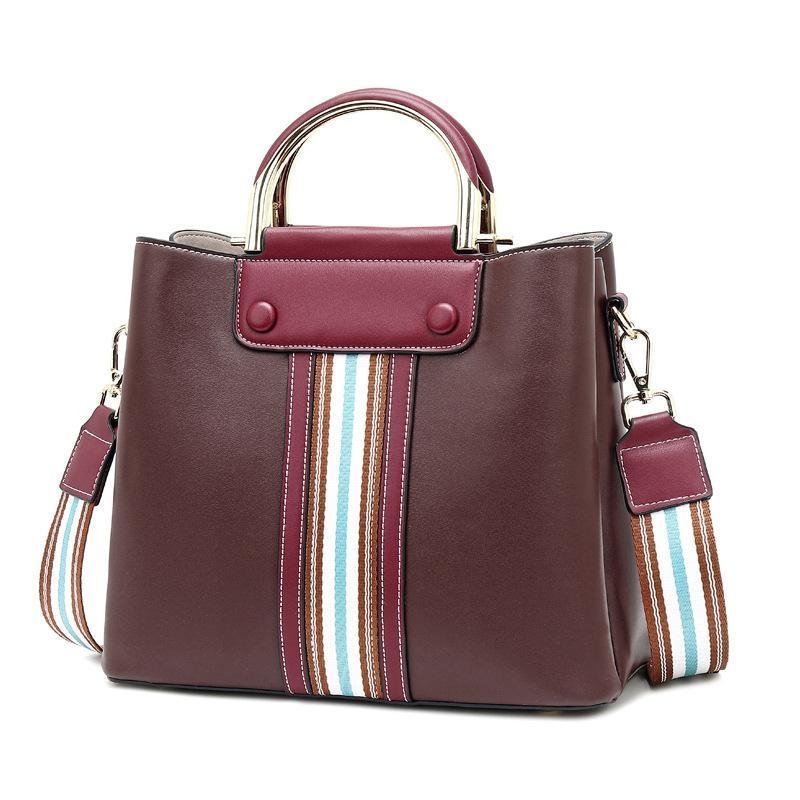 Contrast color hand-held Single Shoulder Messenger Bag