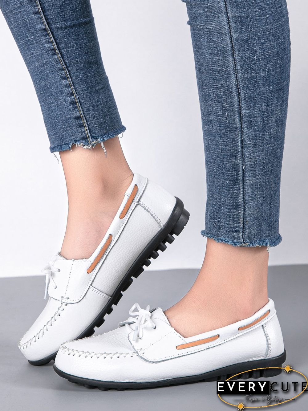 Retro Casual Simple Lace-up Flat Shoes