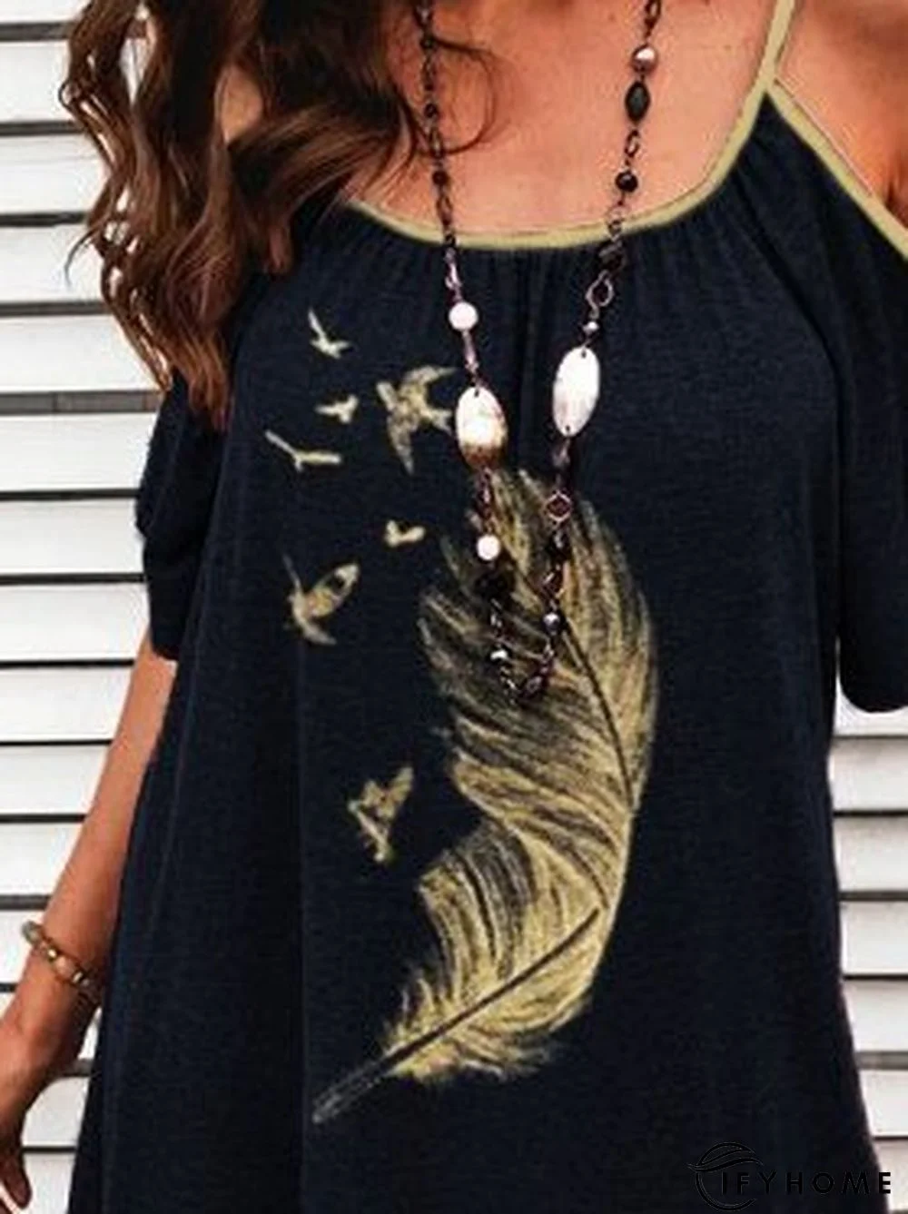 Short Sleeve Square Neck A-Line Sweet Knitting Dress | IFYHOME