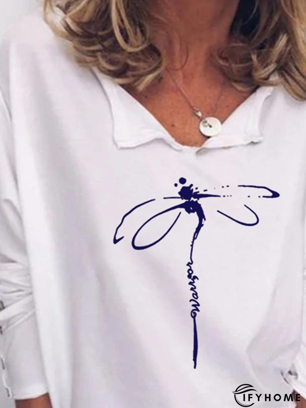 Crew Neck Casual Long Sleeve Tunic T-Shirt | IFYHOME