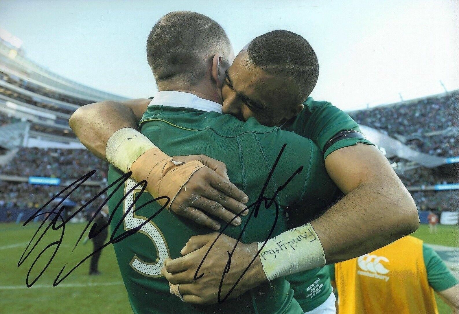 Simon Zebo & Devin Toner Signed 12X8 Photo Poster painting Ireland Rugby AFTAL COA (2258)