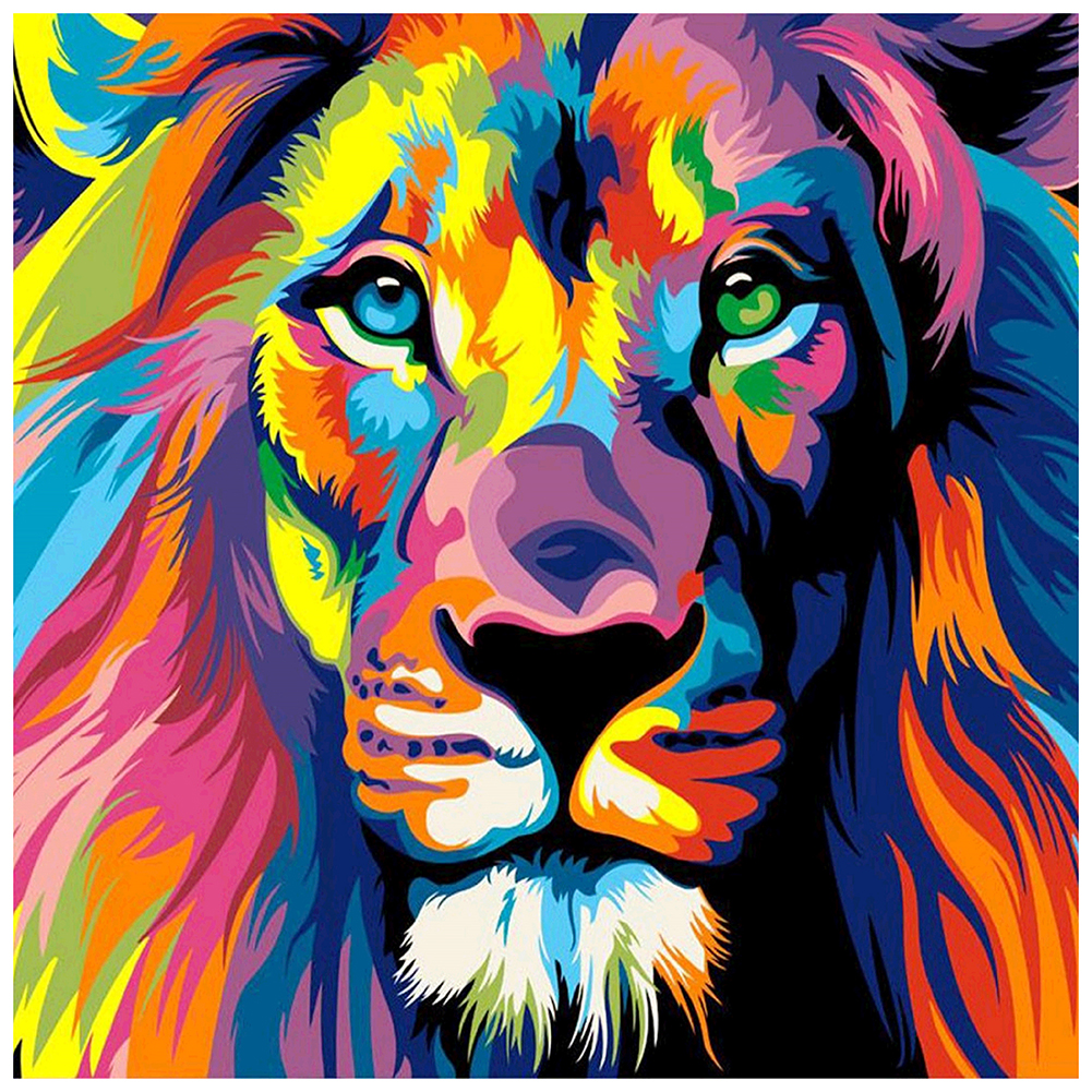 

Colorful Lion - Round/Square Drill Diamond Painting - 30*30CM, Square diamond 30*30cm, 501 Original