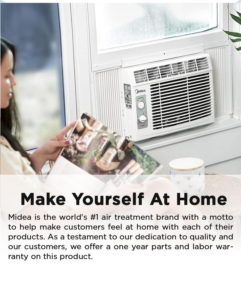 Product Introduction of Midea 5,000 BTU EasyCool Small Window Air Conditioner - Cool up to 150 Sq. Ft. with Easy-to-Use Mechanical Controls and Reusable Filter, Back to School, Gift, Perfect for Small Bedroom, Living Room, Home Office, Deals for you Days, gift 3