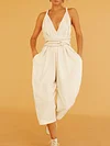 Loose Backless Harem Pants Jumpsuits