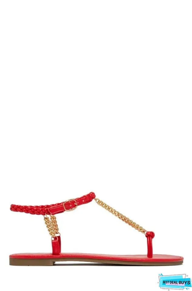 Breathable Large Size Clip Finger Chain Viscose Sandals Sandals Casual Everyday Women's Shoes Roman Shoes