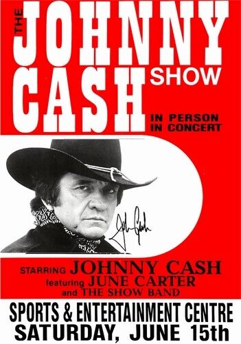 JOHNNY CASH POSTER - IN CONCERT - Photo Poster painting QUALITY INSERT -  POST!