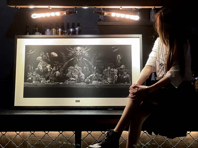 Nami Studio - World of Warcraft - Decorative Painting of WOW Tribal Version The Last Supper Scene-