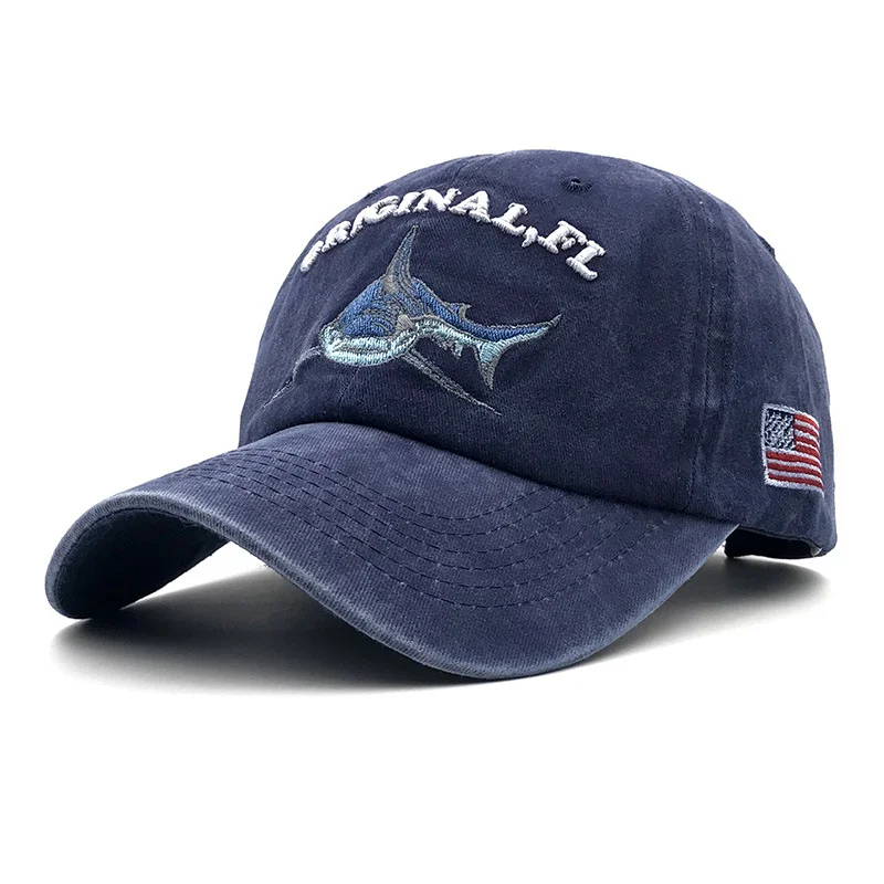 Casual shark printed shading baseball hat - Livereid