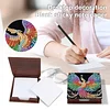 Wooden DIY Phoenix Diamond Painting Kit Note Box with 160 Papers for Office