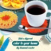8pcs/set DIY Special Shape Diamond Painting Coasters Kits ( Large Flower)