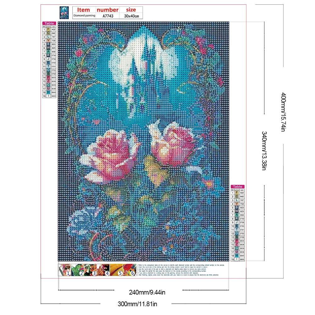 Diamond Painting - Full Round Drill - Rose Castle(Canvas|30*40cm)