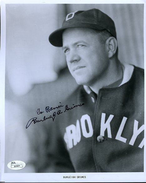 Burleigh Grimes Signed Jsa Certed 8x10 Photo Poster painting Authentic Autograph