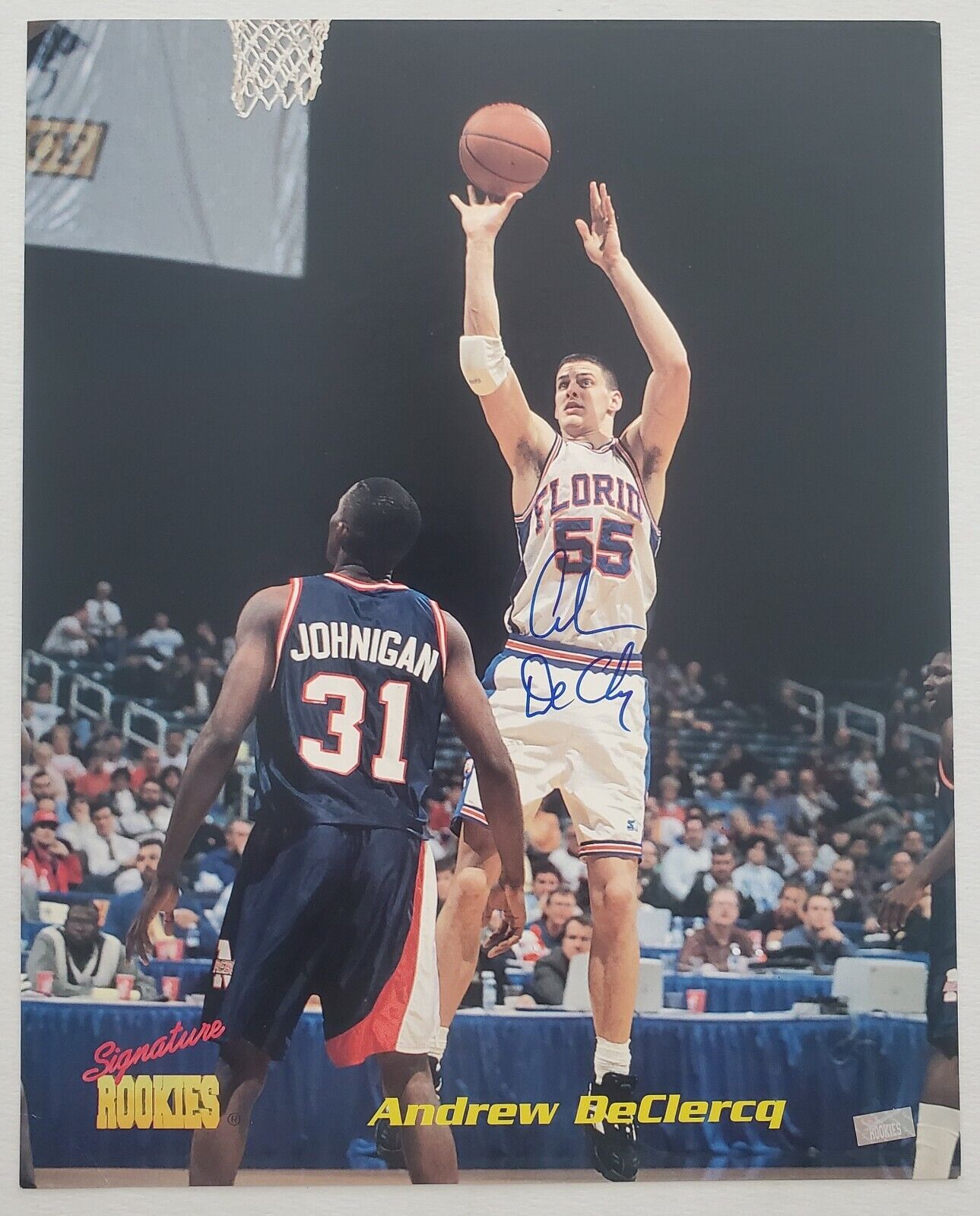 Andrew DeClercq Signed Signature Rookies 8x10 Photo Poster painting NCAA Florida NBA RAD