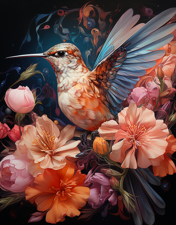 Hummingbird 40*50CM(Canvas) Diamond Painting gbfke