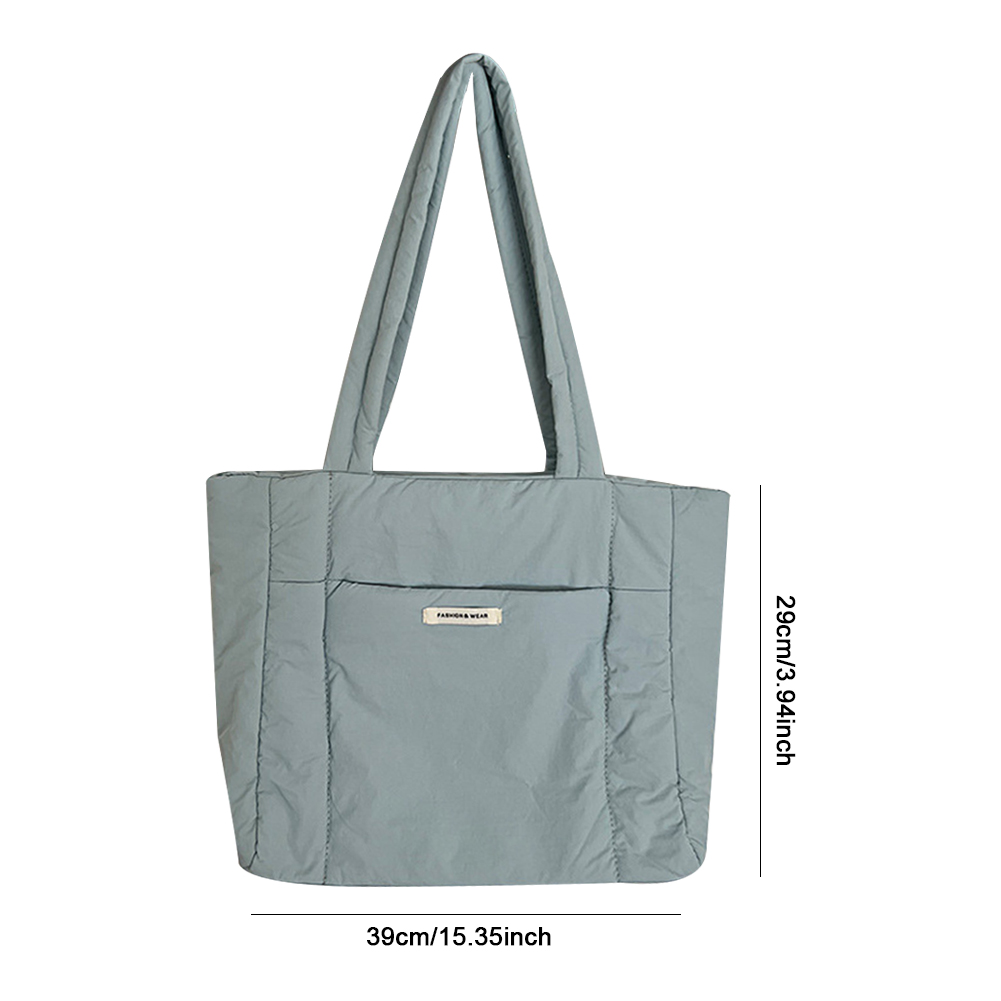 Stavoso first day of school Women Nylon Quilted Shoulder Bag Casual Lightweight Padded Handbag Large Capacity Puffy Cloud Underarm Bag Female Soft Tote Bag