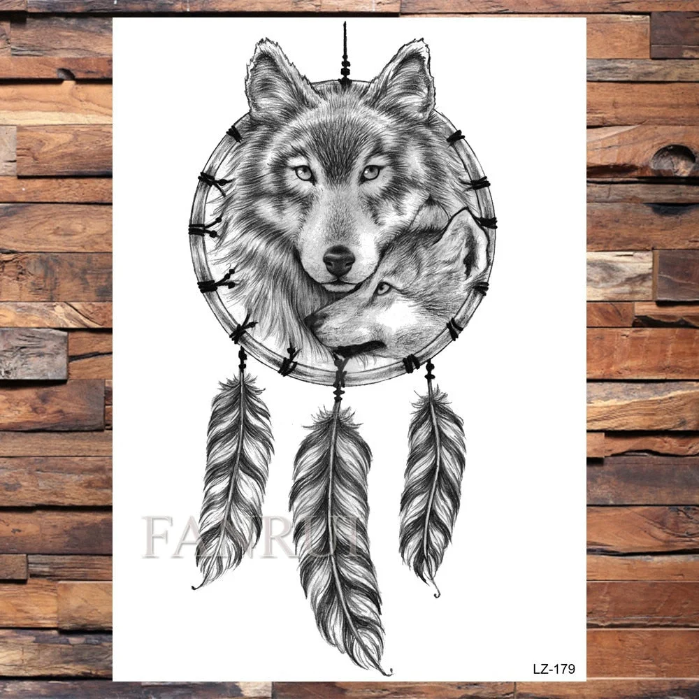 Mighty Lion King Of Beasts Tattoos Temporary Men Women Body Art Fake Tatoo Realistic Tribal Tiger Tattoo Sticker Arm Leg Makeup