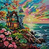 Lighthouse By Sea-11CT Stamped Cross Stitch 55*55cm/21.65*21.65in tapestrymarket